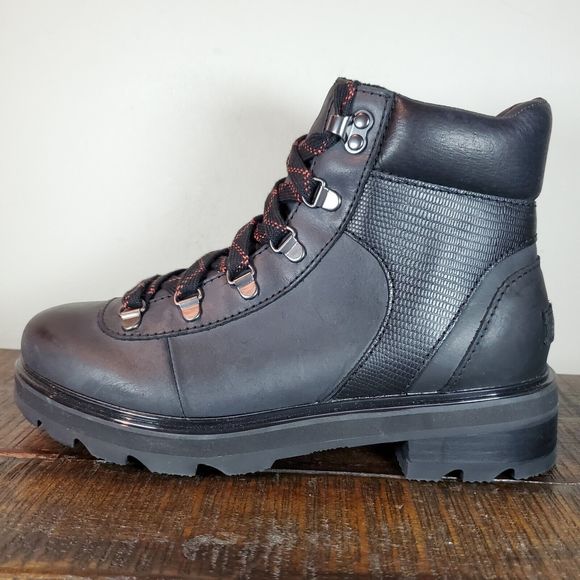 Sorel Lennox Hiker Womens Size 8 Lace Up Waterproof Ankle Boots Black Leather - Picture 7 of 12